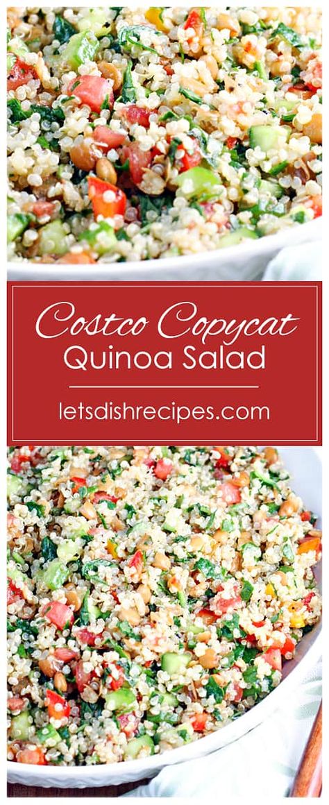 Quinoa Salad Recipes Cold, Costco Quinoa Salad, Quinoa Salad Dressing, Quinoa Side Dish, Salad Copycat, Quinoa Recipes Easy, Quinoa Recipes Healthy, Quinoa Healthy, Salad Pasta