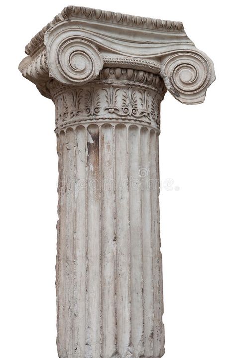 Ancient greek ionic column isolated on white. With clipping path , #AFFILIATE, #ionic, #column, #Ancient, #greek, #clipping #ad Greek Ionic Column, Ancient Greek Buildings, Ancient Buildings Architecture, Greek Buildings, Ionic Column, Greek Columns, Image Vintage, Greek Temple, Roman Columns