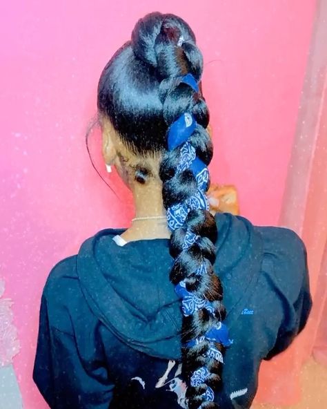 Fashion. Hair. Makeup. Beauty. on Instagram: “Braided Ponytail : Yaay Or Yaaaaaay? 😍 Follow @harfrows for daily hair tips and inspirations 💫 - FEATURE : @stylesbyboog_ - #edgeslaid…” Ponytail With Scarf, Mixed Race Hairstyles, Long Ponytail Hairstyles, Black Ponytail Hairstyles, Birthday Hairstyles, Hair Wrap Scarf, Ponytail Hair, Hair Ponytail Styles, Hair Laid