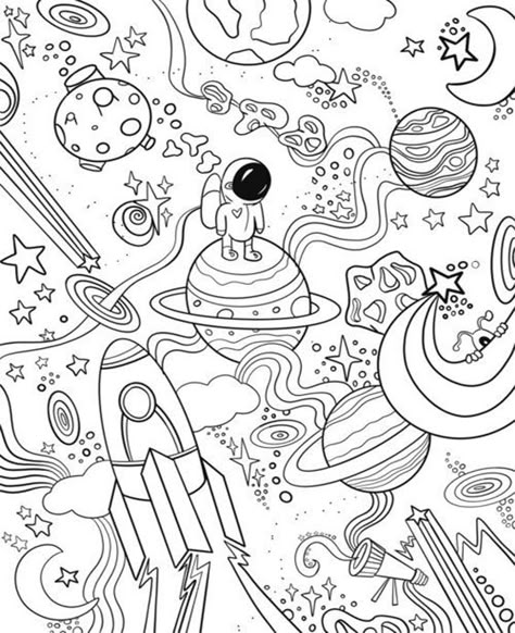 TULAMAMA PRINTS Planet Coloring Pages, Fargelegging For Barn, Space Doodles, Space Coloring Pages, Spiderman Coloring, Desen Realist, Abstract Coloring Pages, Adult Coloring Designs, صفحات التلوين