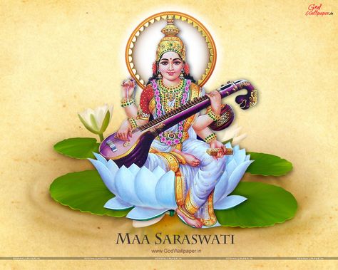 Maa Saraswati Full Size HD Wallpaper Download Jai Maa Saraswati, Lord Saraswati, Saraswati Mata, Maa Saraswati, Saraswati Photo, Maa Wallpaper, Devi Images Hd, Basant Panchami, Saraswati Devi