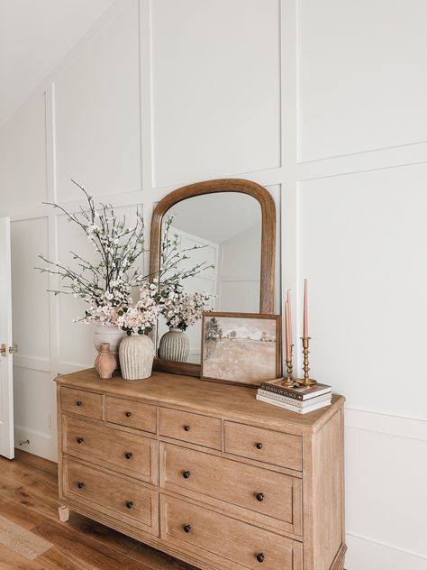 Sausalito 8-Drawer Dresser curated on LTK Under Tv Dresser Decor, Mixing Dressers In Bedroom, Hallway Dresser Decor, Mirror On Top Of Dresser, Decor On Top Of Dresser, Dresser Display Ideas, Decor For Dresser Top Bedrooms, Dresser In Living Room Decor, Long Dresser Decor Bedroom