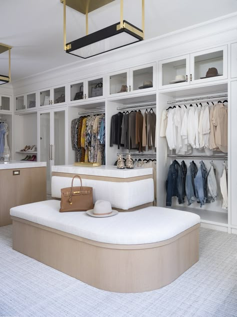 Weston Primary Suite — Nicole Hirsch Interiors Closet Island, White Closet, Narrow Shelves, Dream Closet Design, Closet Organizing Systems, California Closets, Closet Organization Diy, Diy Closet, Walk In Wardrobe