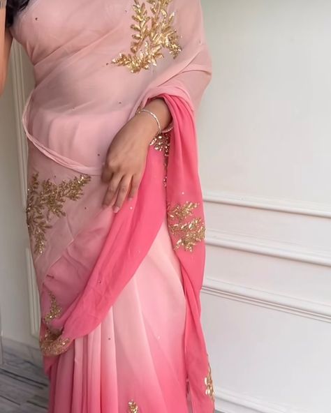 Beautiful sequin handwork on pure chiffon saree [saree fashion sareelover sareeshop sareeusa pure chiffon fabric handwork sequins pastel shades] Shaded Chiffon Sarees, Shaded Saree, Pure Chiffon Sarees, Chiffon Sarees, Saree Fashion, Pure Chiffon, Pastel Shades, Chiffon Saree, Saree Styles