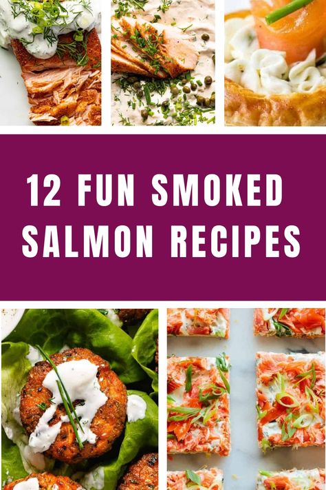 Explore a variety of delicious smoked salmon recipes to add a touch of elegance to your meals. From smoked salmon eggs benedict to smoked salmon avocado toast, there's something for every taste preference. Impress your guests at brunch with a savory smoked salmon quiche or whip up an easy smoked salmon pasta for a quick weeknight dinner. Whether you're hosting a special occasion or simply craving a flavorful dish, these recipes are sure to please. Smoked Salmon Recipes Appetizers, Salmon Dip Recipes, Pasta Salad Salmon, Best Smoked Salmon, Smoked Salmon And Eggs, Smoked Salmon Pasta, Salmon Recipes Baked, Salmon Recipes Pan Seared, Salmon Recipes Baked Healthy