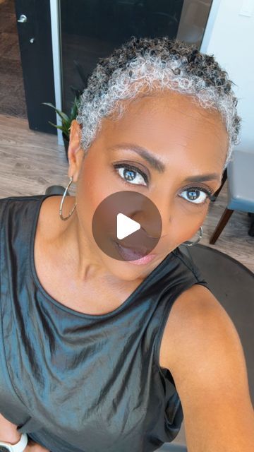 Pixie Natural Hair, Natural Hair Pixie Cut, Black Pixie Cut, Grey Hair Journey, Healthy Relaxed Hair, Black Pixie, Short Relaxed Hairstyles, Gray Hair Pixie Cuts, Short Natural Haircuts