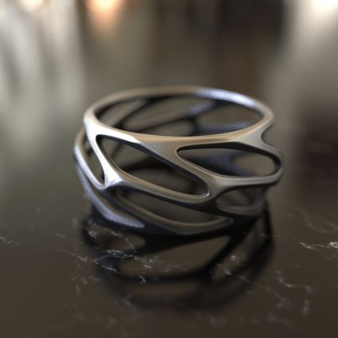 Introducing our Parametric Design 925 Sterling Silver Ring, a piece that embodies the fusion of art and mathematics. This ring is not just an accessory; it's a statement of modernity and innovation. The parametric design is a method of creating complex shapes and forms by using mathematical algorithms. Our ring captures this concept, showcasing intricate geometric patterns that are both visually stunning and intellectually stimulating. Handcrafted with 925 sterling silver, this ring is a testame Parametric Design, Men Ring, Ring Minimalist, Minimalist Ring, Diy Schmuck, Couple Rings, Silver Gifts, Men's Rings, Silver Wedding