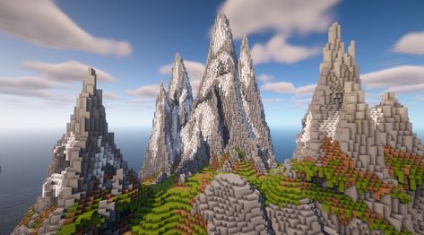 Minecraft Caves And Cliffs, Minecraft Mountain Base, Minecraft Park, Minecraft Mountain, Mumbo Jumbo, Build Inspiration, Minecraft Medieval, Minecraft Inspiration, Minecraft Plans