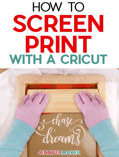 Tutorial for how to screen print a shirt with Cricut machines. Personalized Candles Diy, Diy Shirt Printing, Screen Printing Tutorial, Vinyl Business, Free Stencil Maker, Handmade Ceramic Mugs, Holidays Crafts, Screen Printed Shirts, Jennifer Maker