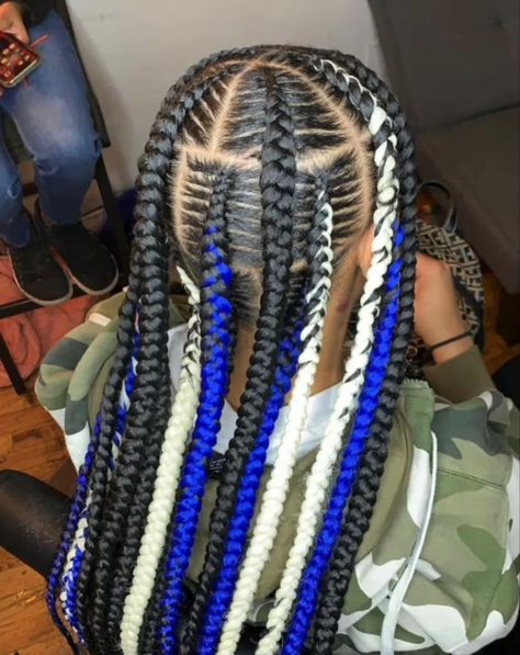 Huge Braids, Popsmoke Braids, Braids With Color, Bts Hairstyle, Braid Videos, Big Box Braids, Big Box Braids Hairstyles, Colored Braids, Protective Hairstyles Braids