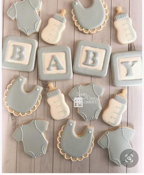 Baby Shower Cookies Neutral, Cookie Assortment, Baby Bottle Cookies, Baby Boy Cookies, Decorated Sugar Cookie, Cookie Birthday Party, From Scratch Cookies, Shower Cookies, Sugar Cookie Designs