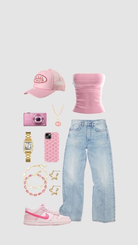 Outfit inspo #outfitinspo #vintage #beauty #vibes #pink #ootd Pink Ootd, Collage Outfits, Beauty Vibes, Outfit Collage, Kawaii Fashion Outfits, Cute Swag Outfits, Simple Trendy Outfits, Cute Everyday Outfits, Pink Outfits