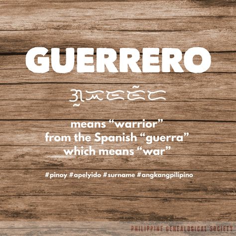 GUERRERO means “warrior”, from the Spanish “guerra” which means “war”. Spanish Surnames, Girl Names With Meaning, Aesthetic Names, Last Names, Place Names, Character Ideas, Names With Meaning, Blackpink Lisa, Girl Names