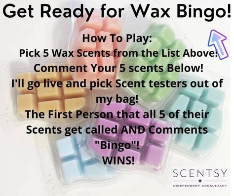 Pin by krystin on scentsy in 2022 | Scentsy games, Scentsy party, Scentsy facebook party Scentsy Kit Ideas, Scentsy Giveaway Ideas Facebook, Interactive Scentsy Post, Scentsy Games For Facebook Fun, Scentsy Interactive Posts Facebook, Scentsy Party Ideas, Scentsy Sample Ideas Bags, Scentsy Bingo, Scentsy Online Games