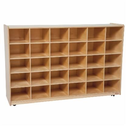 Wood Designs Natural 30 Tray Storage without Trays | Hayneedle Preschool Storage, Preschool Furniture, Tray Storage, Cubby Storage, Mobile Storage, Wood Designs, Classroom Supplies, Shelf Unit, Cube Storage