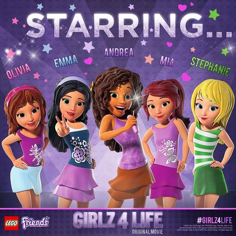 Our LEGO Friends are starring in a brand new animated movie! Are you ready to shine? Own ‪#‎Girlz4Life‬ on Digital HD today! Animated Movie Characters, New Animation Movies, Animated Movies Characters, Disney Poster, Sublimation Ideas Projects Inspiration, Animation Movies, Prom Eye Makeup, Friends Poster, Friend Logo