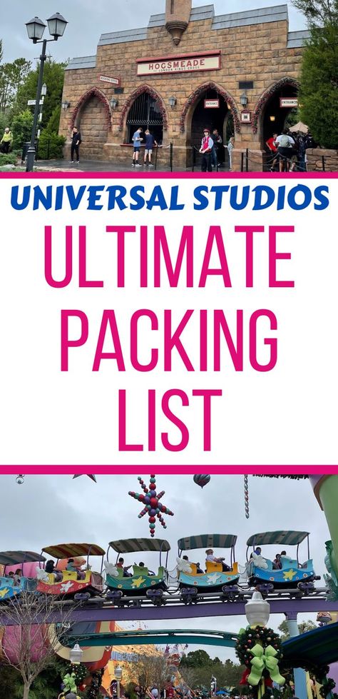 Packing List for Universal Studios Orlando Disney World Must Do, Universal Studios Orlando Harry Potter, Theme Park Essentials, Universal Studios Orlando Planning, Orlando Florida Universal Studios, Orlando Studios, Universal Studios Orlando Trip, Disney Universal Studios, Disney World Packing