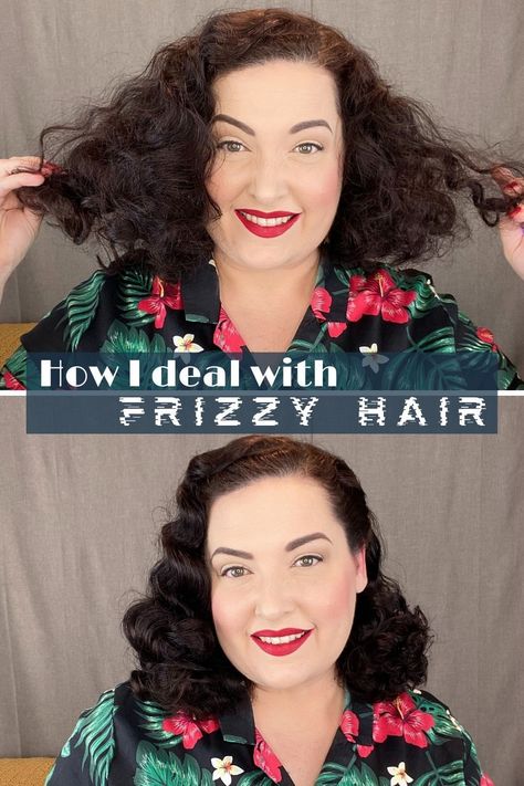 1950s Curly Hairstyles, 50s Curly Hairstyles, Retro Curly Hair, Curly Vintage Hairstyles, Frizz Curly Hair, Style Hair Tutorial, 1940 Hairstyles, 1950’s Hair, Vintage Curly Hair