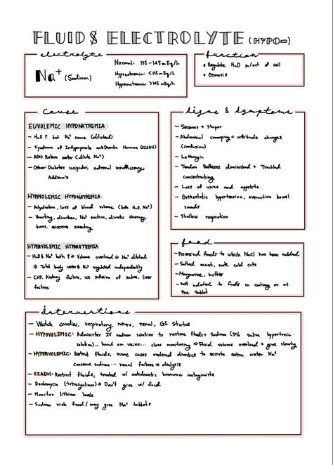 Electrolyte pt1 #sodium #hypernatremia #hyponatremia #calcium #hypocalcemia #hypercalcemia #potassium #hypokalemia #hyperkalemia #minerals #electrolyte #medsurg #nursingschool #bsn #notes #nursing #nutrition #deficiency #toxicity #lab Sodium Electrolyte Nursing Notes, Nutrition Nursing Notes, Nursing Nutrition, Electrolytes Nursing, Nutrition Deficiency, Notes Nursing, Nurse Study, Nursing Study Guide, Nurse Study Notes