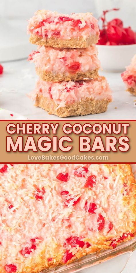 These Cherry Coconut Magic Bars are a twist on the classic 7-Layer Bars. They're a sweet and fruity treat that will disappear in seconds.