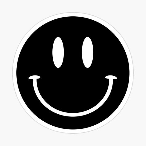 Get my art printed on awesome products. Support me at Redbubble #RBandME: https://www.redbubble.com/i/sticker/Black-Smiley-by-vonkhalifa15/65215716.EJUG5?asc=u Black And White Smiley Face, Black Smiley Face, Smiley Logo, Smiley Sticker, Black Emoji, Smiley Face Sticker, Funny Smiley, Smiley Design, Smile Sticker