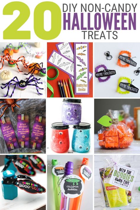 Halloween is coming. Ditch the candy and make some cute gifts that won’t wreck your teeth. Here are 20 non-candy Halloween treats great for kids of all ages. #thecraftyblogstalker #breadmakerrecipes #breadmachinerecipes #breadrecipes No Candy Halloween Treats For School, Halloween Candy Packaging Ideas, Halloween Goodie Bag Ideas Non Food, Halloween Favors Non Candy, Cute Halloween Treats For Preschool, Halloween Treat For Classmates, Halloween Candy Craft Ideas, Halloween Treats To Make And Sell, Non Candy Treats For Halloween