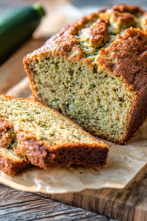 Make the most moist and easy zucchini bread with this simple recipe. Loaded with flavor and perfect for breakfast or a snack! Best Easy Zucchini Bread Recipe, Zucchini Bread Sweet, Large Batch Zucchini Bread, Award Winning Zucchini Bread, Healthy Zucchini Bread Recipe, How To Make Zucchini Bread, Zuchini Baking Recipes Bread, Zucchini Bread Recipes Moist Easy, Zucchini Bread Recipes Moist