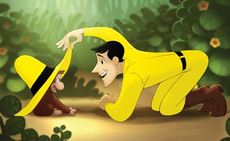 The Man in the Yellow Hat Curious Quotes, Escudo River Plate, Curious George Birthday Party, Curious George Party, Curious George Birthday, Discovery Kids, True Detective, Birthday Party Activities, Kids' Movies