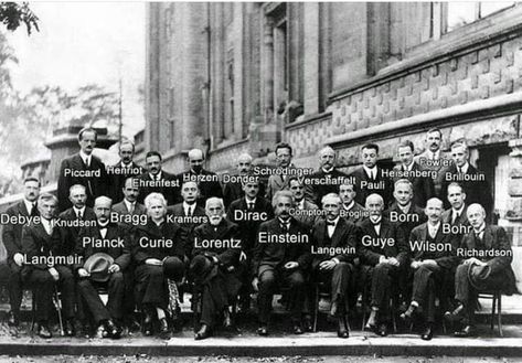 A generation of scientists at the Solvay Conference, 1927. 17 of the 29 attendees were or became Nobel Prize winners. Candle In The Dark, Niels Bohr, Richard Feynman, General Relativity, Nobel Prize Winners, Historical Moments, E Mc2, Arabic Funny, Quantum Mechanics