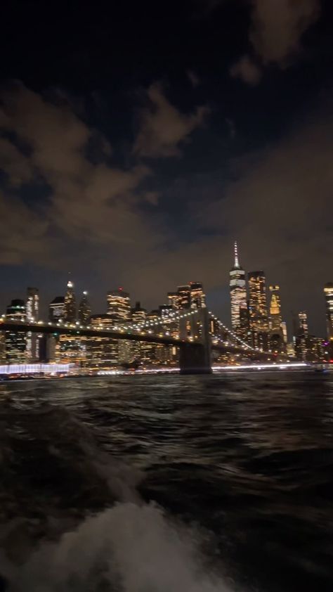 Cy |TRAVEL 🌍 | New York | NYC Ferry at night 😍 - - - #nyc #newyork #newyorkcity #manhattan #manhattanview #cityview #travelnyc #visitnyc #nyctourist | Instagram New York Lights Night, Aleeza Core Aesthetic, New York At Christmas Aesthetic, New York Night Out, New York Wallpaper Night, Nyc At Night Aesthetic, Nyc Manifestation, New York Night View, New York Places To Visit