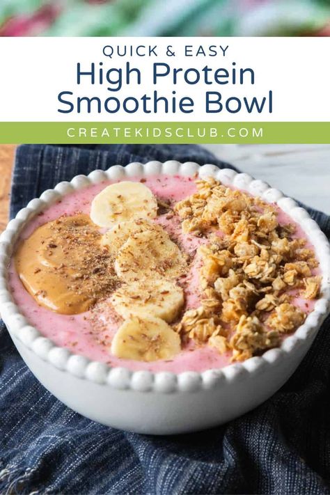 Our High Protein Smoothie Bowl is packed with protein, fresh flavors, and creamy goodness, it's the perfect way to start your day. High Protein Bowls Healthy, Smoothie Bowl Protein, Protein Smoothie Bowls, Breakfast Bowls Healthy, High Protein Smoothie Bowl, Smoothie Bowls Recipe, Protein Smoothie Bowl Recipe, Healthy Smoothie Bowl Recipes, Mix Vegetable Recipe