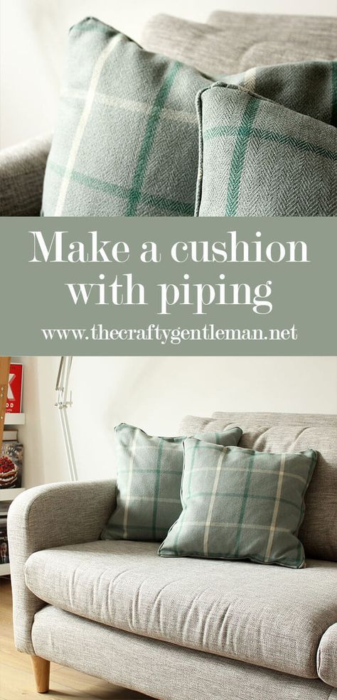 Learn how to sew a cushion cover with piping detail. This simple addition makes it look so professional! Click through for the full tutorial. Cushion With Piping, Sewing Cushions, Beginner Sewing Projects Easy, Diy Cushion, Sewing Pillows, Leftover Fabric, Sewing Projects For Beginners, Sewing Skills, Love Sewing