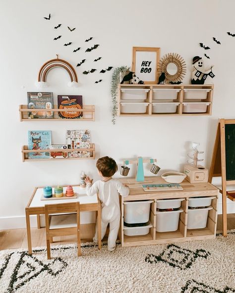 Modern Boho Home, Modern Boho Home Decor, Acnh Basement, Toddler Boy Room Decor, Living Room Playroom, Baby Playroom, Toddler Playroom, Kids Playroom Decor, Kids Bedroom Inspiration