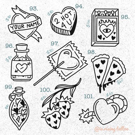 The love continues on the second of my Valentine’s flash sheets. All of these baddies are available in colour. Check out my insta for more info @io.rising.tattoo Flash Tattoo Sheets Simple, Lesbian Tattoo Flash Sheet, Cute Gap Filler Tattoos, Men’s Flash Tattoo, Valentines Day Tattoo Flash Sheet, Tattoo Ideas Flash Sheet, Wedding Flash Tattoo, Trad Flash Sheet, Love Flash Tattoo