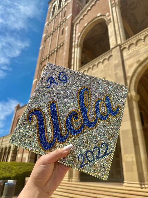 Bedazzled Grad Cap, Bedazzled Graduation Cap, Grad Cap Ideas, College Grad Cap Ideas, Grad Cap Decorated, Graduation Cap Decoration Diy, High School Graduation Cap, College Graduation Cap Decoration, Grad Hat