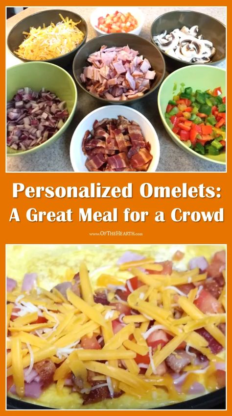 How To Cook Omelette, Meal For A Crowd, Cheese Omelette, French Bread Pizza, Breakfast Meat, Pizza Bread, Food For A Crowd, Omelet, Roasted Potatoes