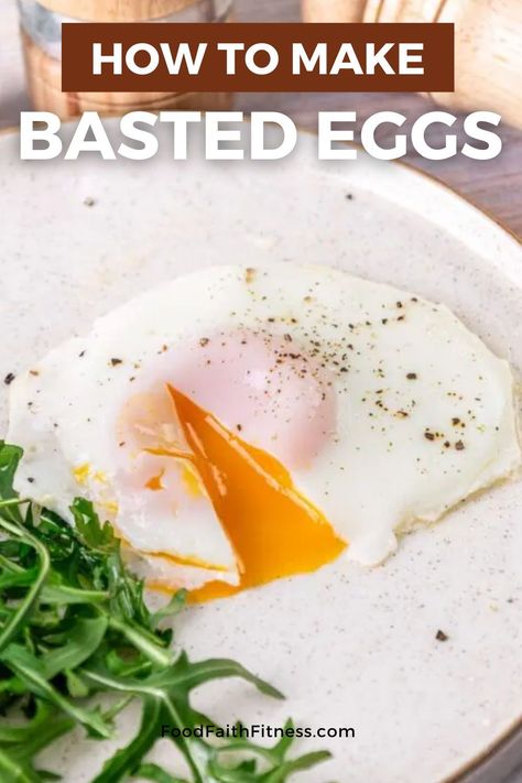 Learn how to make basted eggs with this simple recipe! Perfect for breakfast, basted eggs are easy to cook and full of flavor. Just melt butter in a skillet, crack an egg, add boiling water, cover, and cook until the whites are set but the yolk is still runny. Basted Eggs, Dairy Free Low Carb, Snack Smoothie, Over Easy Eggs, Slow Cooker Pasta, Easy Healthy Eating, Gluten Free Recipes For Breakfast, Egg Recipe, Low Carb Vegetarian