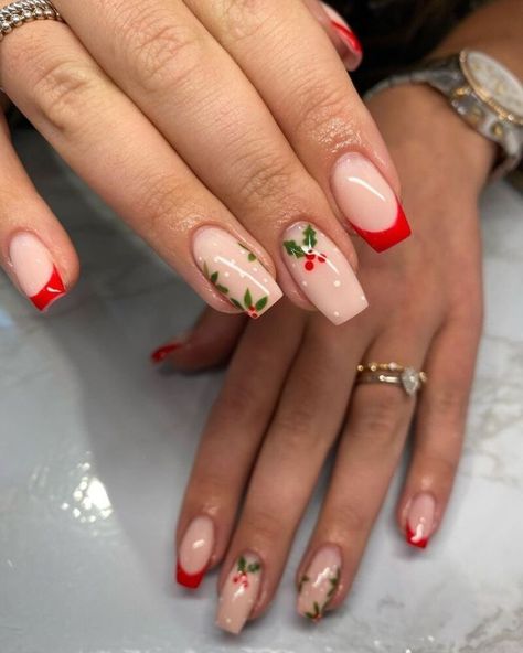 acrylic gel nails christmas winter holiday Christmas Nails Simple Red, Nail Art Noel, Santa Nails, Christmas Gel, October Nails, Winter Nails Acrylic, Cute Christmas Nails, Christmas Gel Nails, Nagel Tips