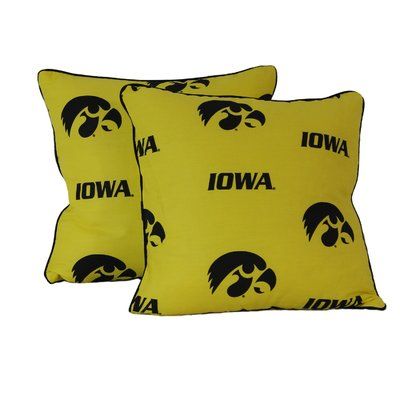 College Covers College Covers' decorative pillows with white cording. Pillows are printed with the all over logo pattern pillows are a perfect fit for the living room or den furniture. NCAA Team: Lowa | College Covers NCAA Throw Pillow NCAA Team: Lowa, Cotton/Polyester/Polyfill/Cotton Blend, Size 16X16" | Wayfair Den Furniture, Linen Comforter, Iowa Hawkeyes, Take A Nap, Chair Pads, Printed Pillow, Pillow Set, Logo Graphic, Team Colors