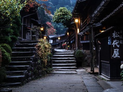 A Pit-Stop in Japan's Time Capsule Post Towns Japan Village, Japan Tourist, Japanese Town, Messy Nessy Chic, Mystical Places, Japan Aesthetic, Aesthetic Japan, Tokyo Fashion, Japanese Aesthetic