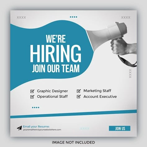 We Are Hiring Poster, Hiring Ad, Hiring Flyer, Social Media Campaign Design, Logo Design Color Palette, Hiring Poster, Job Poster, Instagram Post Design, Packaging Template Design