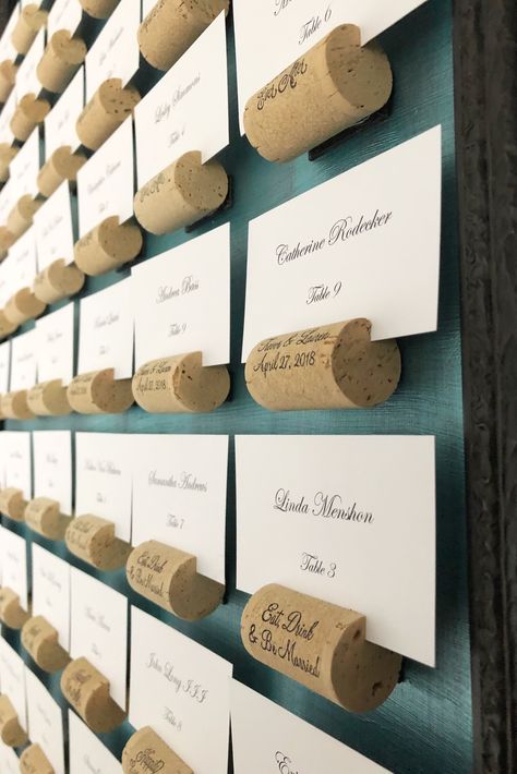 Wine Cork Place Card Holders, Cork Place Card Holders, Wine Cork Place Card Holder, Wine Cork Wedding, Cork Magnet, Cork Wedding, Wedding Table Themes, Urban Wedding Venue, Place Card Holder