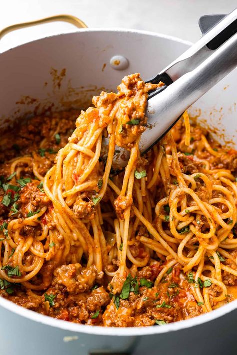 Baked Taco Spaghetti, Taco Spaghetti Recipe, Mild Taco Seasoning, Taco Spaghetti, Easy Spaghetti, Bourbon Chicken, The Recipe Critic, Recipe Critic, Spaghetti Recipe