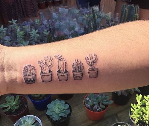 Cactus Tattoo Cactus Tattoos, Succulent Tattoo, Cactus Tattoo, Self Love Tattoo, Muster Tattoos, Wolf Tattoo Design, Memorial Tattoos, Best Friend Tattoos, Small Tattoo Designs