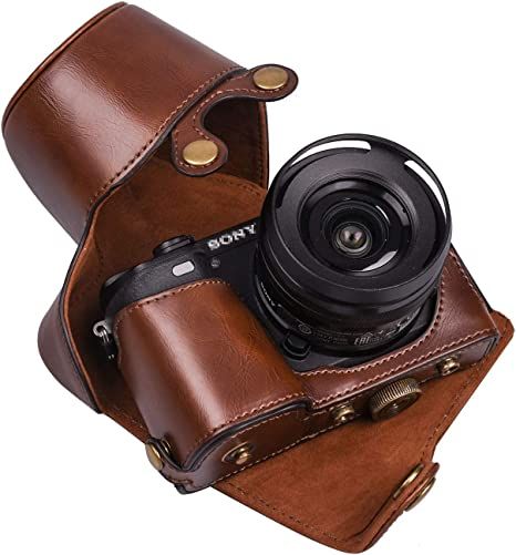 Amazon.com : XEVN for sony a6400 case,for sony a6300 case,Premium PU Full Body Leather Camera Case Bag for sony alpha a6300 a6000 a6100 a6400 Fit 16-50mm Lens with camera Shoulder Strap(Coffee) : Electronics Sony A6400, Sony A6300, Leather Camera Bag, Photography Gear, Sony Alpha, Camera Case, Travel Case, Leather Design, Leather Craft