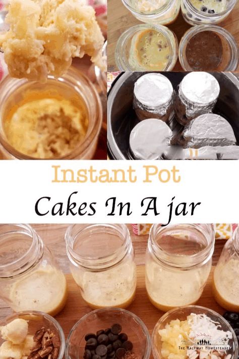 Y'all just have to try thee Instant Pot Cakes in jar!!! They make the perfect gift and are delicious! Paleo friendly, also- they are soy free if you have an allergy ANNNND they taste AMAZING! #instantpot #pressurecooker #soyfree #cakepaleo Ip Recipes, Instant Food, Pot Cakes, Cake In A Jar, Dessert Simple, Best Instant Pot Recipe, Peer Pressure, Insta Pot, Meals In A Jar