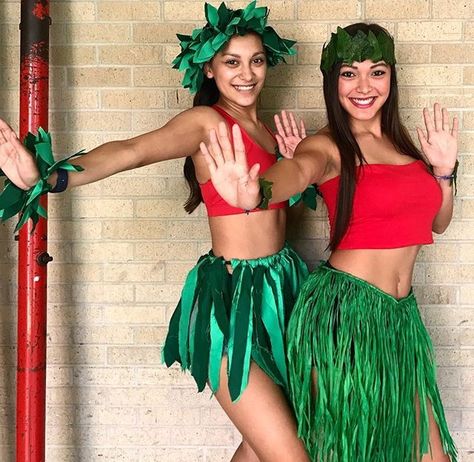 Hula Outfit Women, Hawaiian Dress Up, Hawaii Outfits Party Hawaiian Dresses, Hawai Party Outfit, Hula Dancer Costume, Aloha Party Outfit, Hawian Outfits, Disfraz Lilo Y Stitch, Hawaii Costume