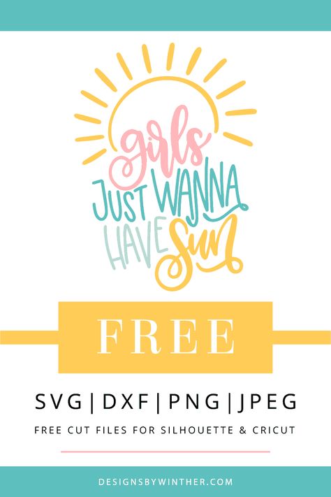 Sun Svg, Girls Just Wanna Have Sun, Beach Scrapbook Layouts, Cricut Svg Files Free, Free Silhouette Cut Files, Svg Templates, Silhouette Cameo Tutorials, Learn Calligraphy, Cricut Projects Beginner