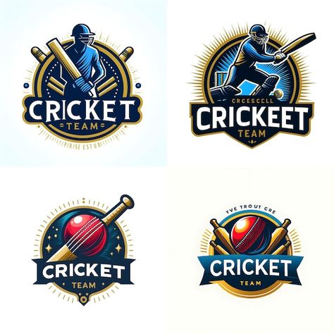 Vector vector cricket club logo design | Premium Vector #Freepik #vector #sport #team #wicket #emblem Cricket Team Logo Design Ideas, Cricket Logo Creative, Cricket Team Logo Design, Cricket Club Logo, Cricket Team Logo, Cricket Logo Design, Kho Kho, Club Logo Design, Cricket Logo