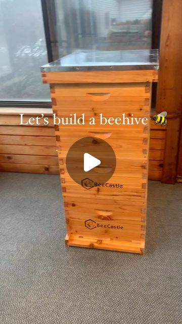 Sam | More than Gardening on Instagram: "Let’s build a beehive!! Or should I say.. bee castle 😎🤠 We had so much fun building this hive and I can’t WAIT for my bee nuc to be ready in May! I want to try beekeeping for so many reasons but the top three are: 1. I want a more bountiful harvest in my garden 2. I want honey 3. And I want to learn! Have you considered beekeeping? Are you a beekeeper? Have any tips!? Let me know! 🤠 #beekeeping #beekeeper #homesteading #homestead #selfsufficiency #backyardbeekeeping #beehive #honey" Bee Nuc, Beehive Diy, Diy Bee Hive, Diy Beehive, Building A Beehive, Bee Hives Diy, Bee Hive Plans, Backyard Beekeeping, Bee Hives